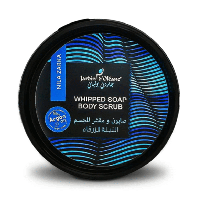 ⁦صابون ومقشر للجسم بالنيلة الزرقاء من جاردن أوليان - 500ج⁩ - الصورة ⁦2⁩