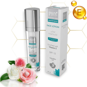 كريم لوشن لتفتيح الوجه مع واقي للشمس من بيور بيوتي - 50 مل - SPF15