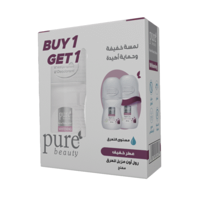 ⁦رول أون المفتح المقاوم للتعرق عطر خفيف من بيور بيوتي - قطعتين⁩ - الصورة ⁦3⁩